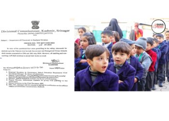 Heatwave: Division admin orders suspension of class work upto primary level in Kashmir schools on July-29, 30