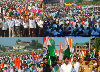 Massive Har Ghar Tiranga Rally Held in Anantnag with Enthusiastic Participation