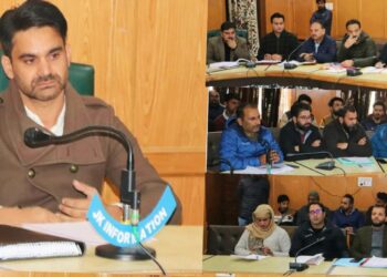 Waheed Ur Rehman Parra Leads Review Meeting on Developmental Progress in Pulwama