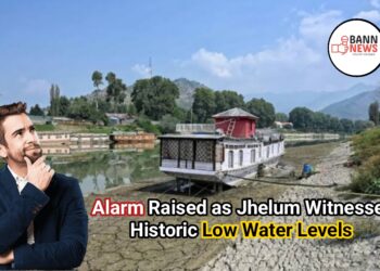 Alarm Raised as Jhelum Witnesses Historic Low Water Levels Amid Glacier Melting