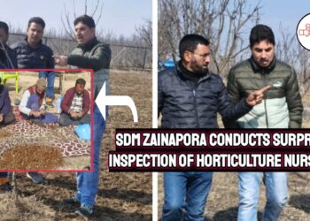 SDM Zainapora Conducts Surprise Inspection of Horticulture Nursery