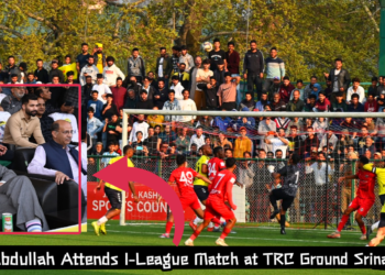 Omar Abdullah Attends I-League Match at TRC Ground Srinagar