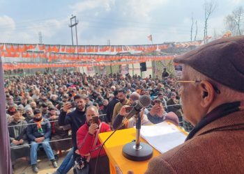 Ashok Koul addresses public convention and organizational meeting in Anantnag.