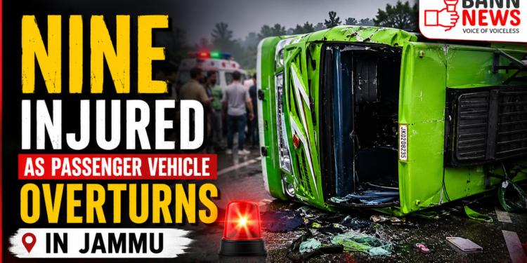 Nine Injured as Passenger Vehicle Overturns in Jammu
