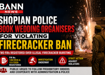 Shopian Police Register Two FIRs Against Wedding Organisers for Violating Firecracker Ban