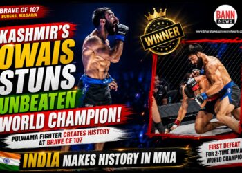 Kashmir’s Owais Yaqoob Upsets Unbeaten Bulgarian Champion at BRAVE CF 107, Creates History for Indian MMA