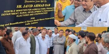Javid Dar lays foundation stone for beautification of Ziyarat Hazrat Nizam-ud-Din (RA) at Ladoora