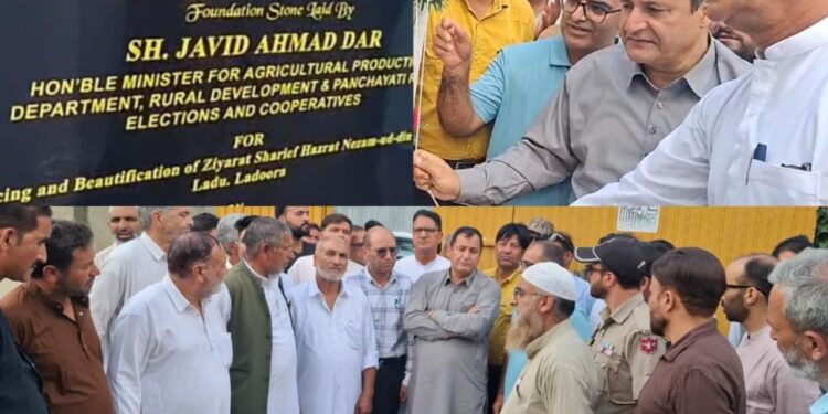 Javid Dar lays foundation stone for beautification of Ziyarat Hazrat Nizam-ud-Din (RA) at Ladoora