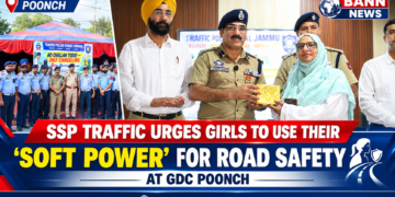 SSP Traffic urges girls to use their ‘Soft Power’ for Road Safety at GDC Poonch